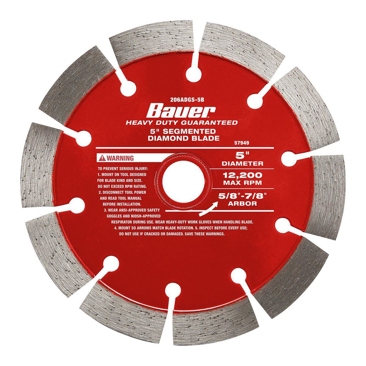 5 in. Segmented Rim Diamond Saw Blade H8910