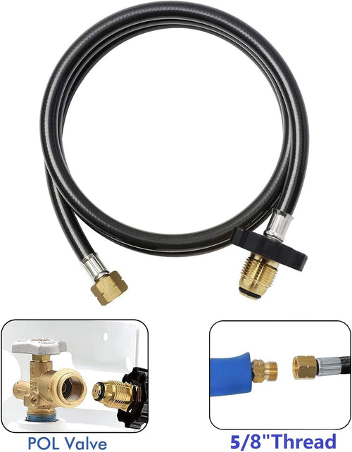 350PSI Soft Nose P.O.L Valve with 12 Feet Propane Weed Burner Torch Hose Adapter K457
