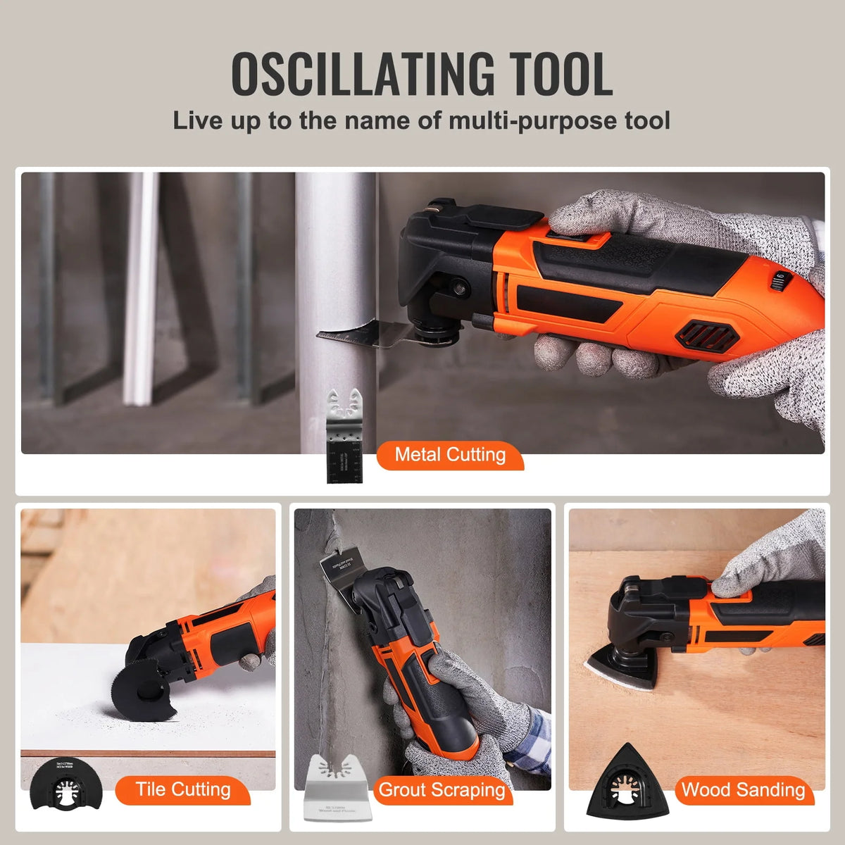 Oscillating Multi Tool 11000-22000 OPM 6 Variable Speeds C942950