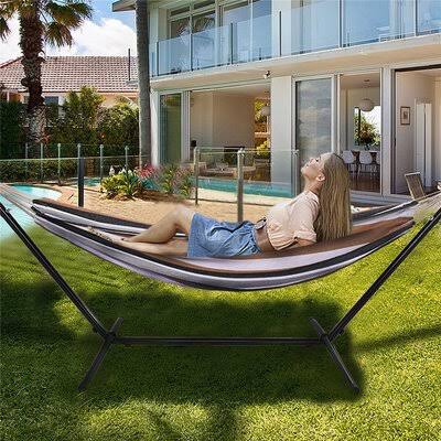 Double Hammock with Steel Stand F20819
