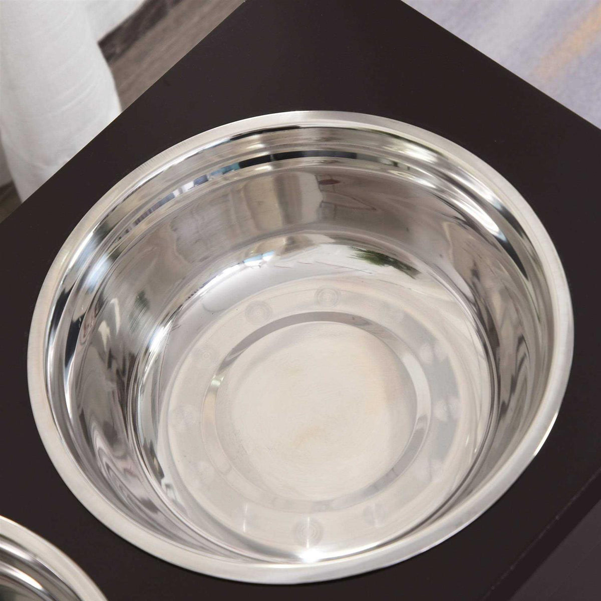 Raised Pet Feeding Station with 2 Stainless Steel Bowls B2774