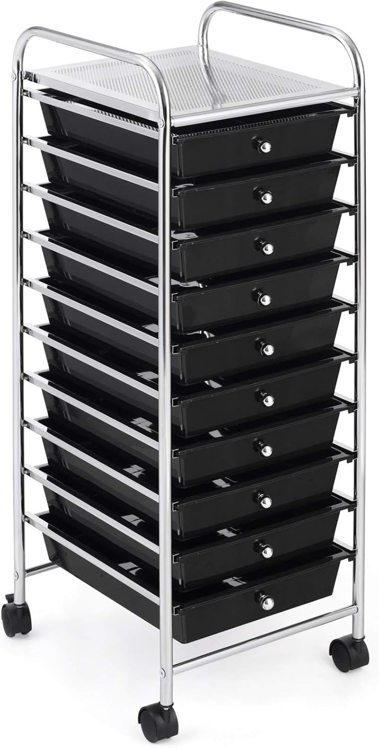 10 Drawer Rolling Storage Cart Y60635