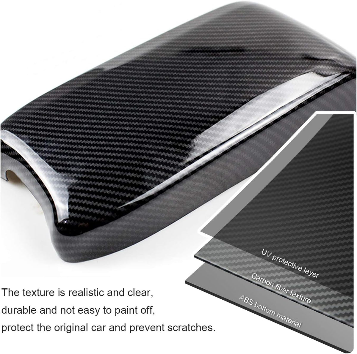 Carbon Fiber Car Armrest Cover Pack of 2 H52283
