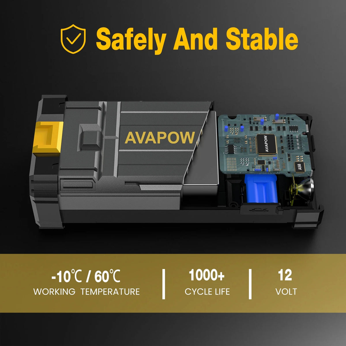 4000A Peak 12V Portable Car Jump Starter with LED Light R30671