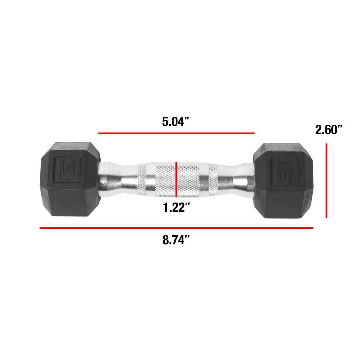 5lb Coated Hex Dumbbell T898