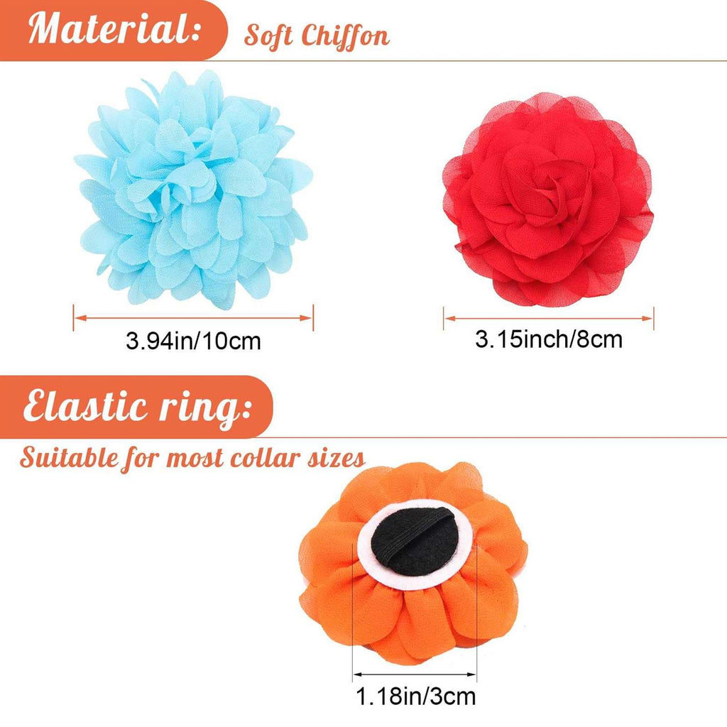 Multi-Color Soft Chiffon Dog Collar Accessory X874