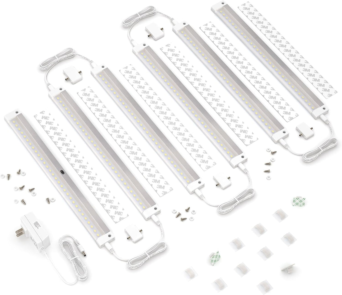 White 6 Panels 12 inch LED Dimmable Under Cabinet Lighting Kit C92083
