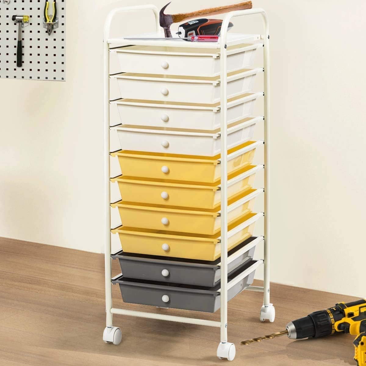 10 Drawer Rolling Storage Cart Y60635