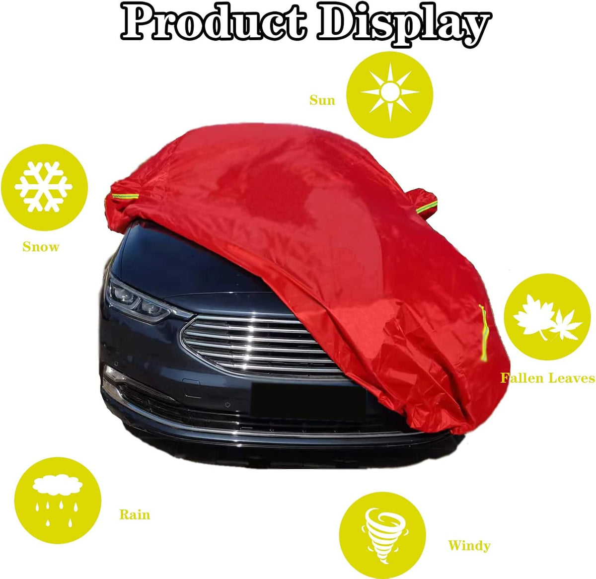Red 216D Oxford Full Car Cover W695475
