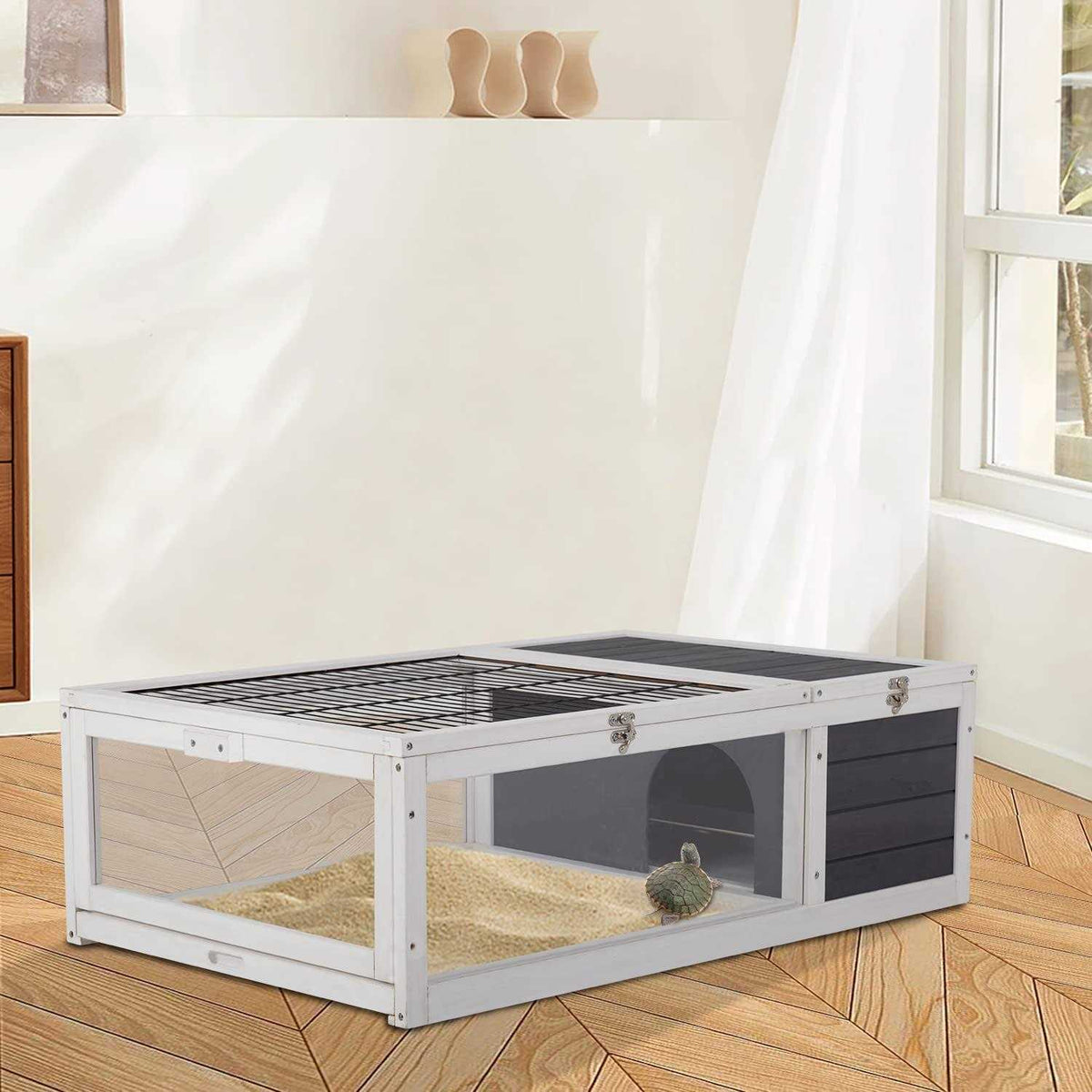Large Transparent Wooden Tortoise Enclosure T9853