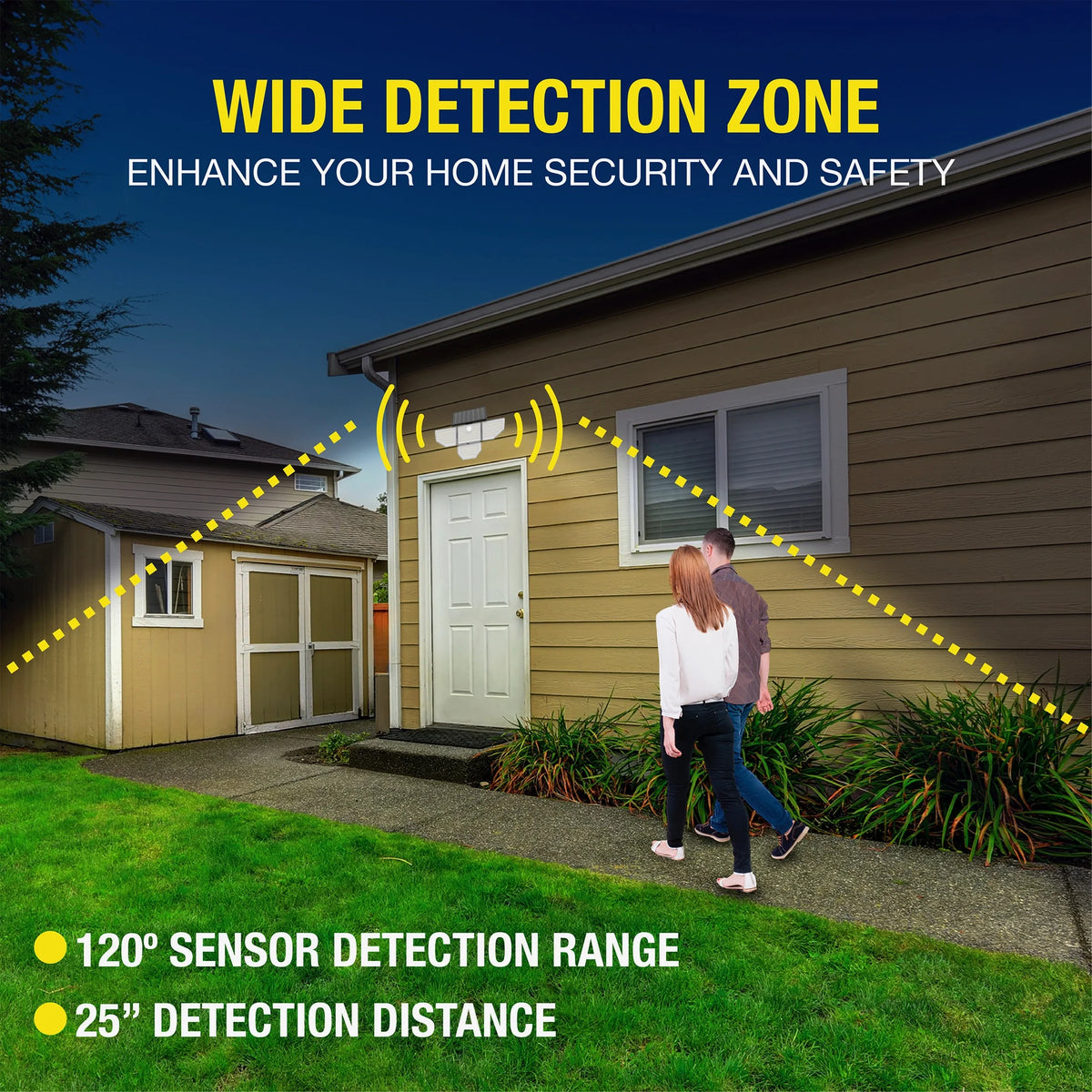 Adjustable Solar Motion LED Security Light 2-Pack P9775