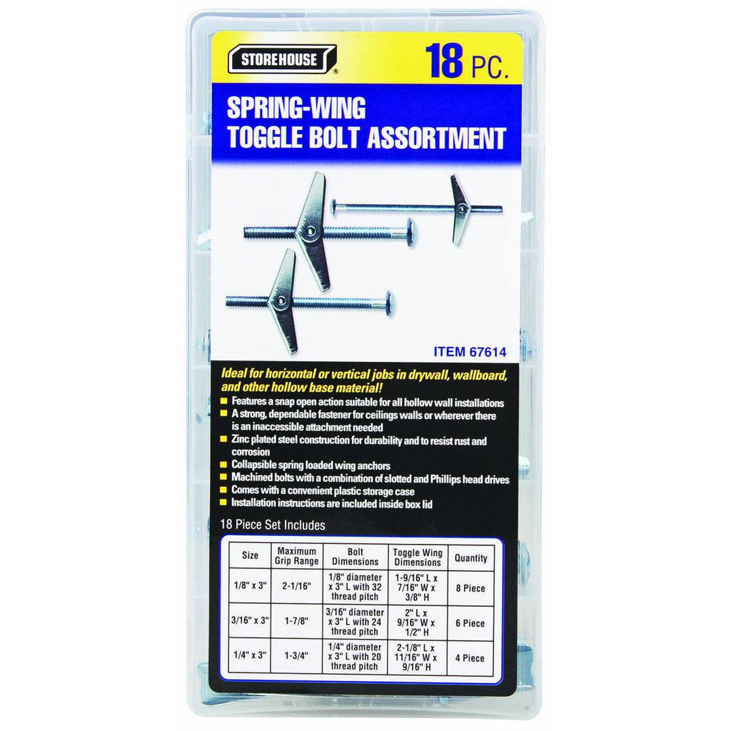 18 Piece Toggle Bolt Assortment K8739