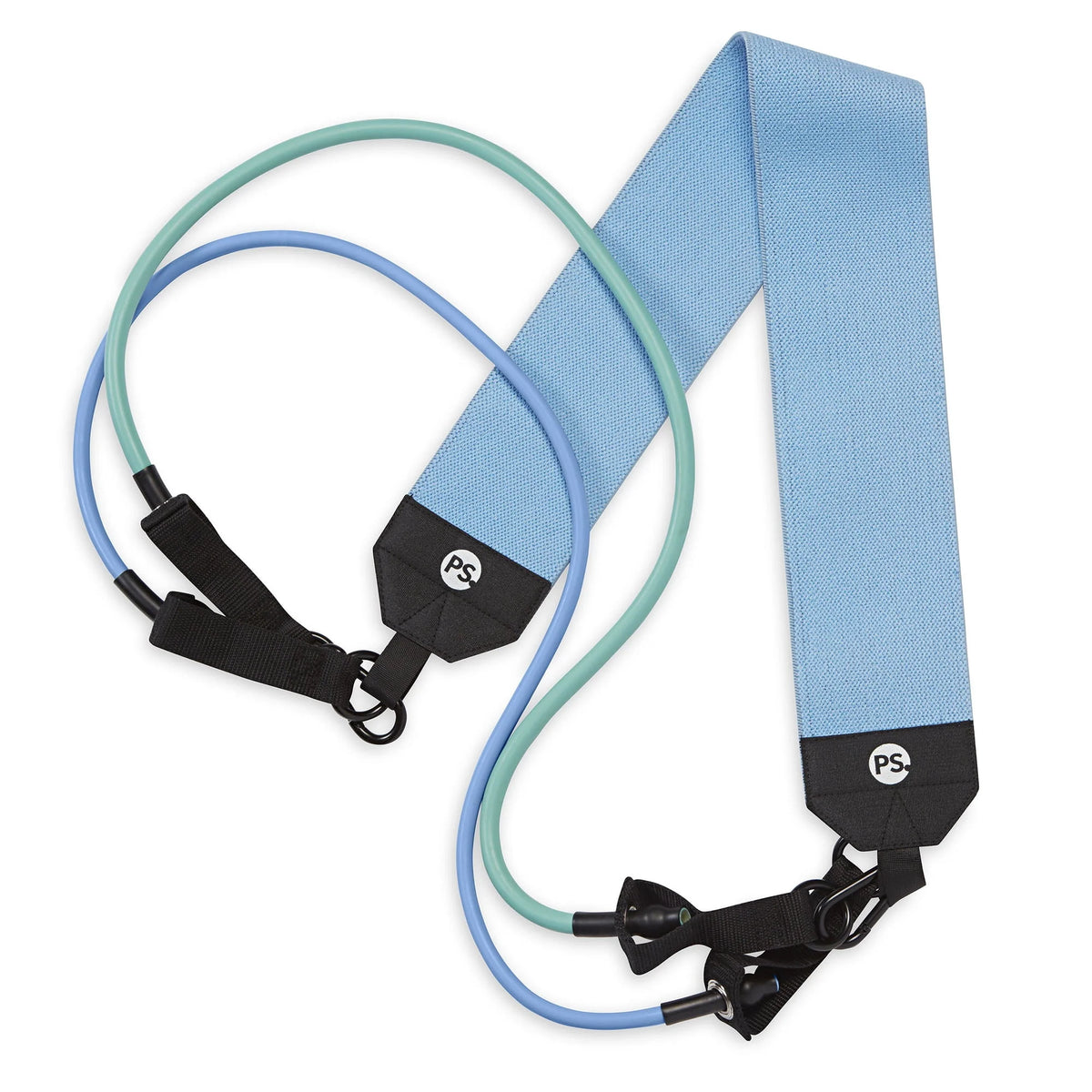 Resistance Tube Kit with Fabric Squat Belt, Blue/Purple W17127