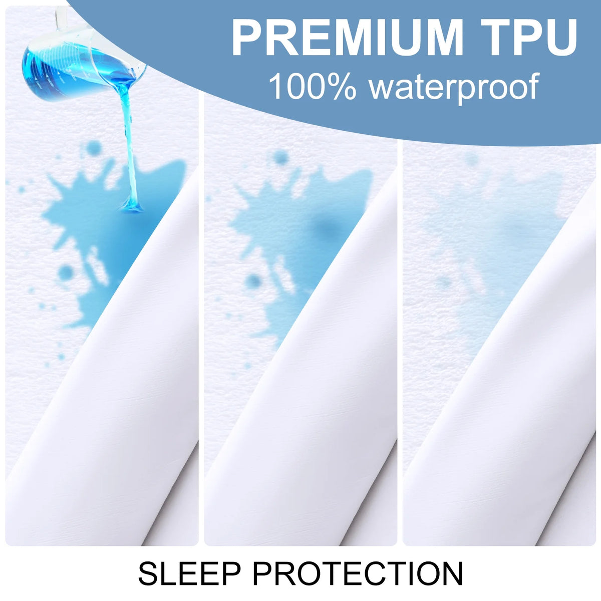 Queen Waterproof Microplush Fleece Mattress Protector B28450