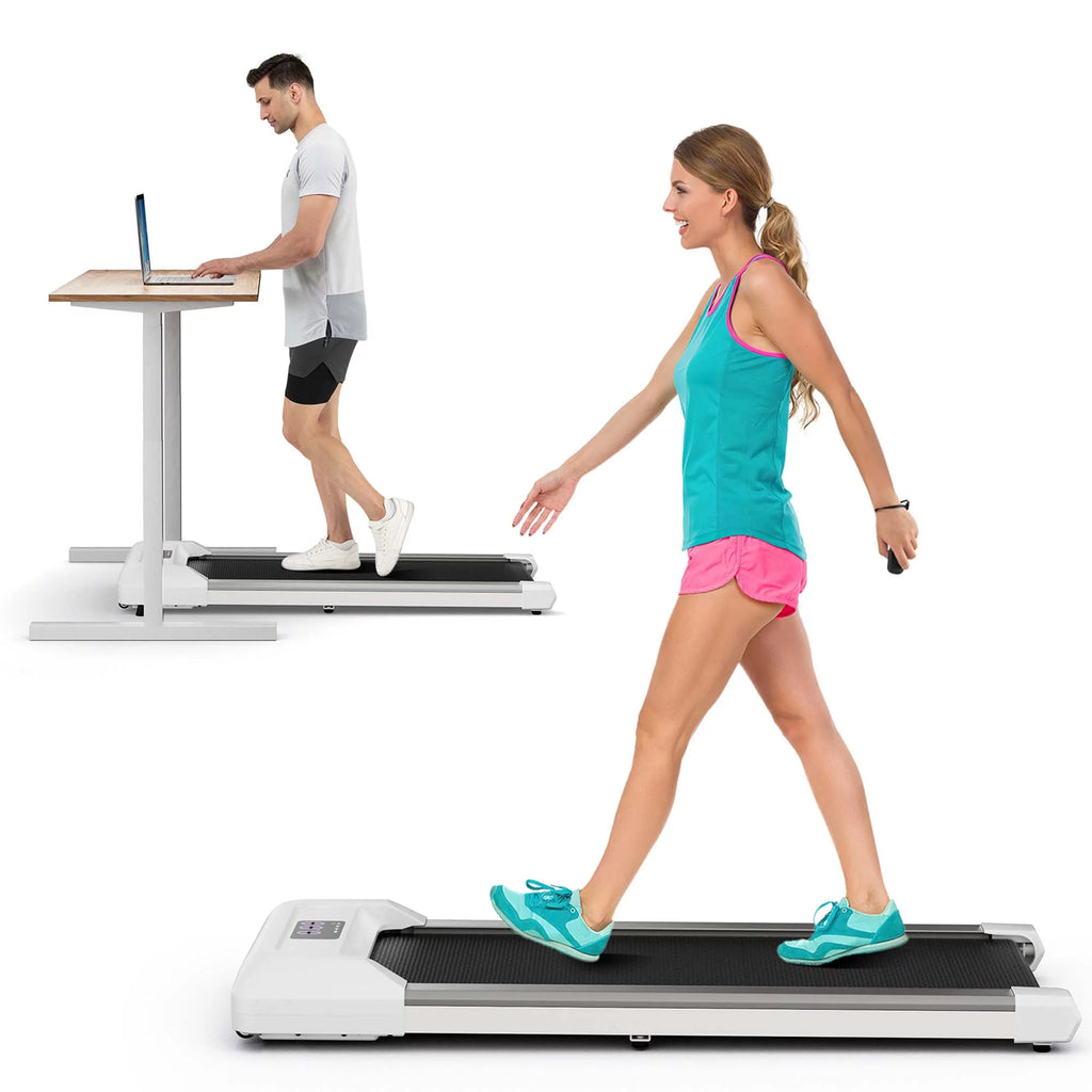 0.6-3.8MPH Walking Pad Under Desk Treadmill with Remote Control and LED Display Black S8269