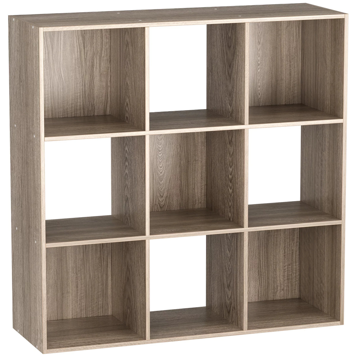 3-Tier 9 Cube Wood Storage Organizer A981