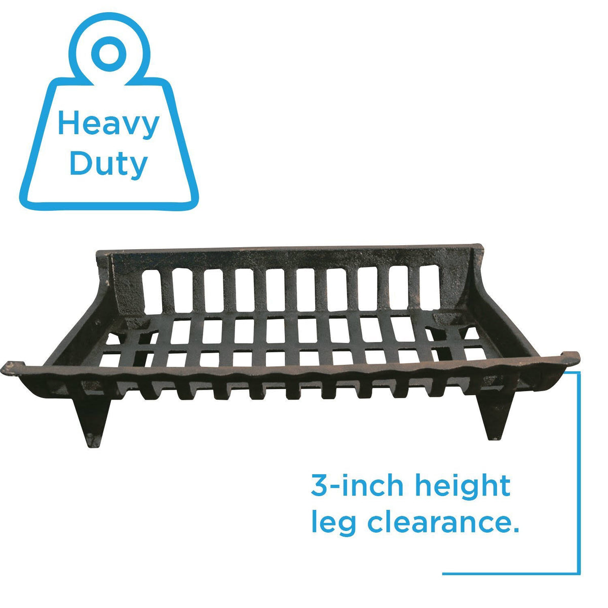 Cast Iron Fire Grate Black 24 inch S64902