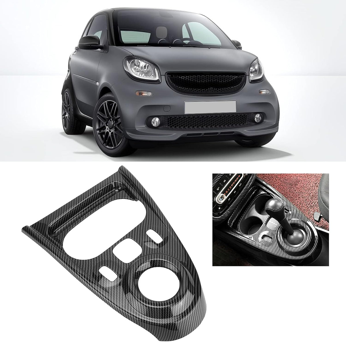 Carbon Fiber Style Gear Shift Panel Cover Sticker E10302