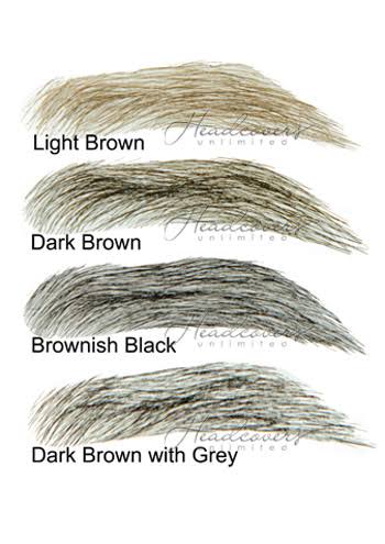 Fake Eyebrows Human Hair Stick on Brownish Black R17048