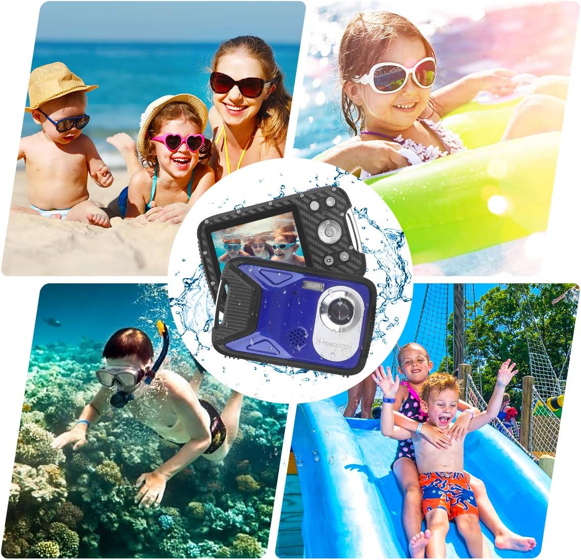 Waterproof 1080P 16MP Digital Camera with 8X Zoom S323758