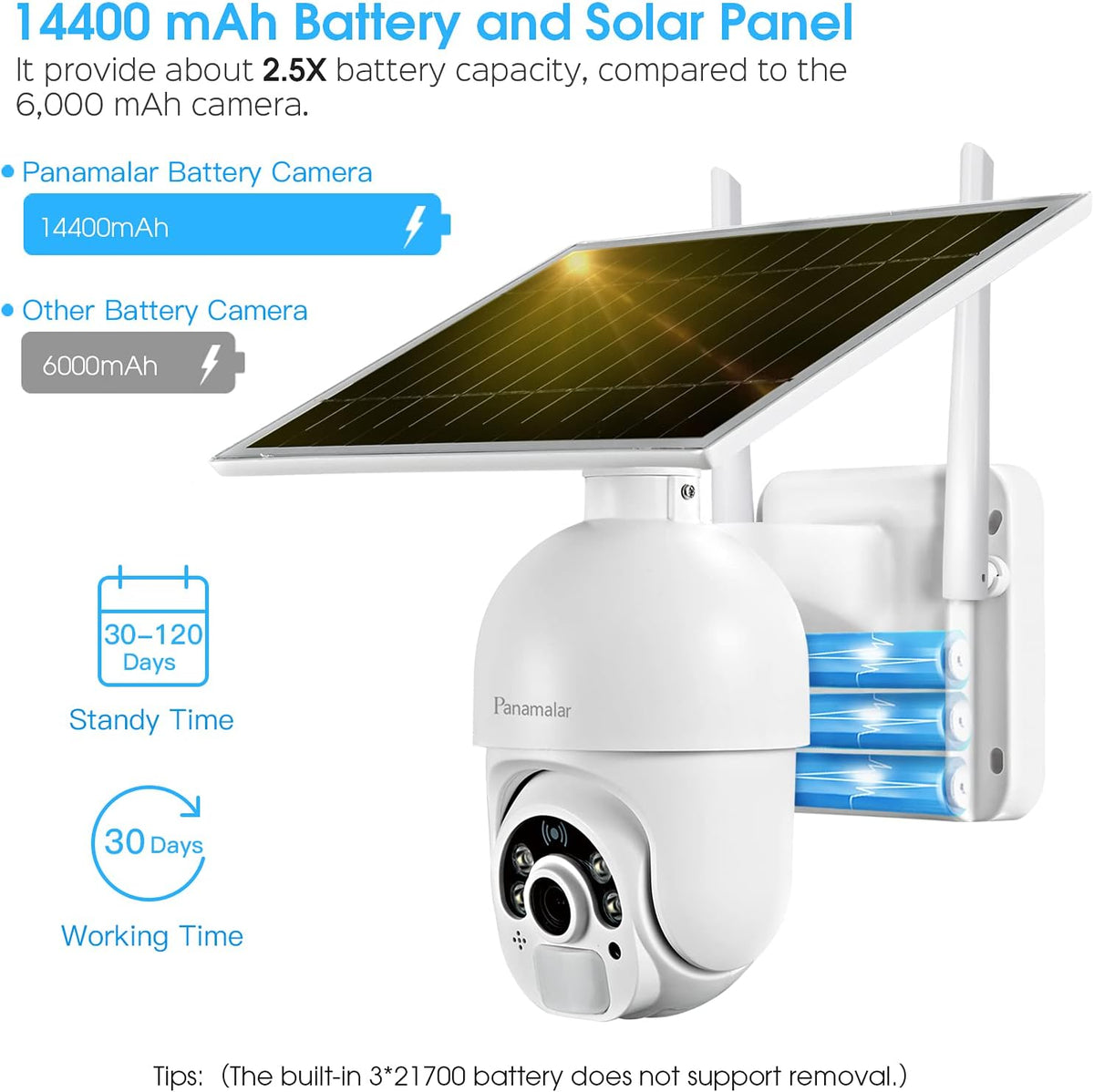 1080P WiFi Wireless Battery Security Camera with 360° View F855197