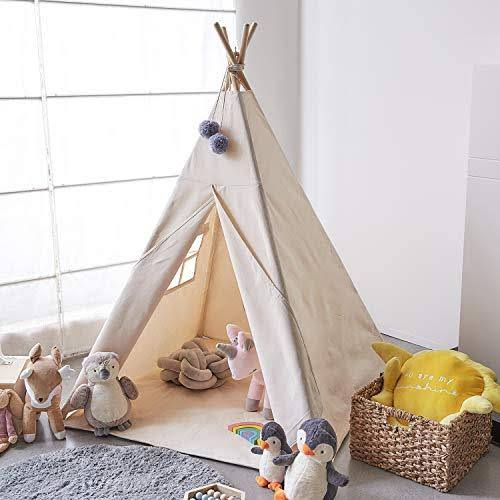 Cotton Canvas Foldable Teepee Tent C386639