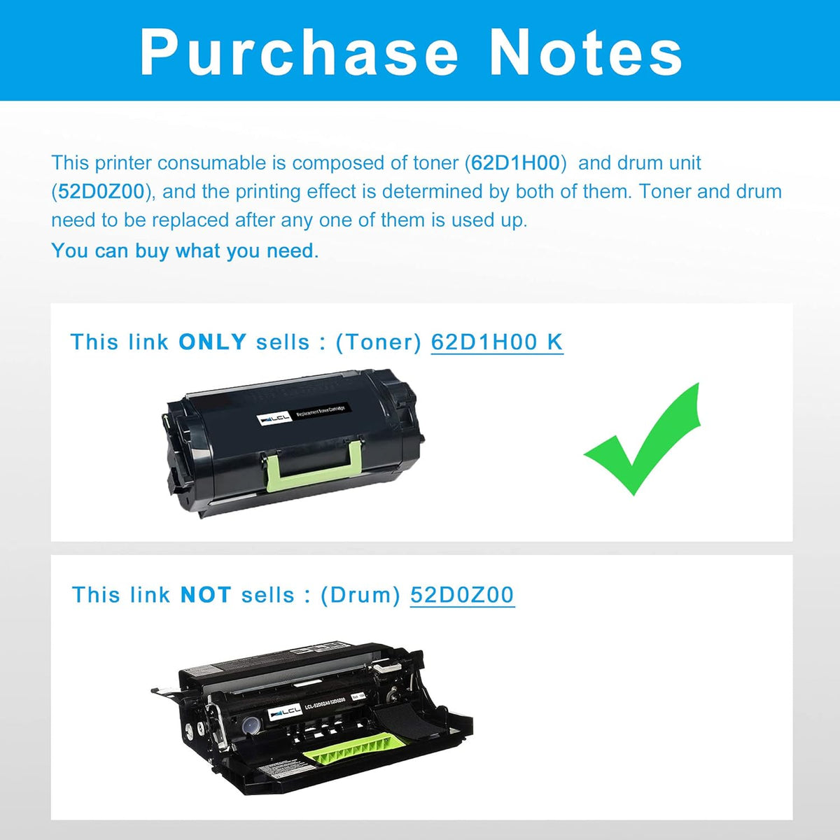 Compatible Toner Cartridge Replacement 1-Pack Black I427854