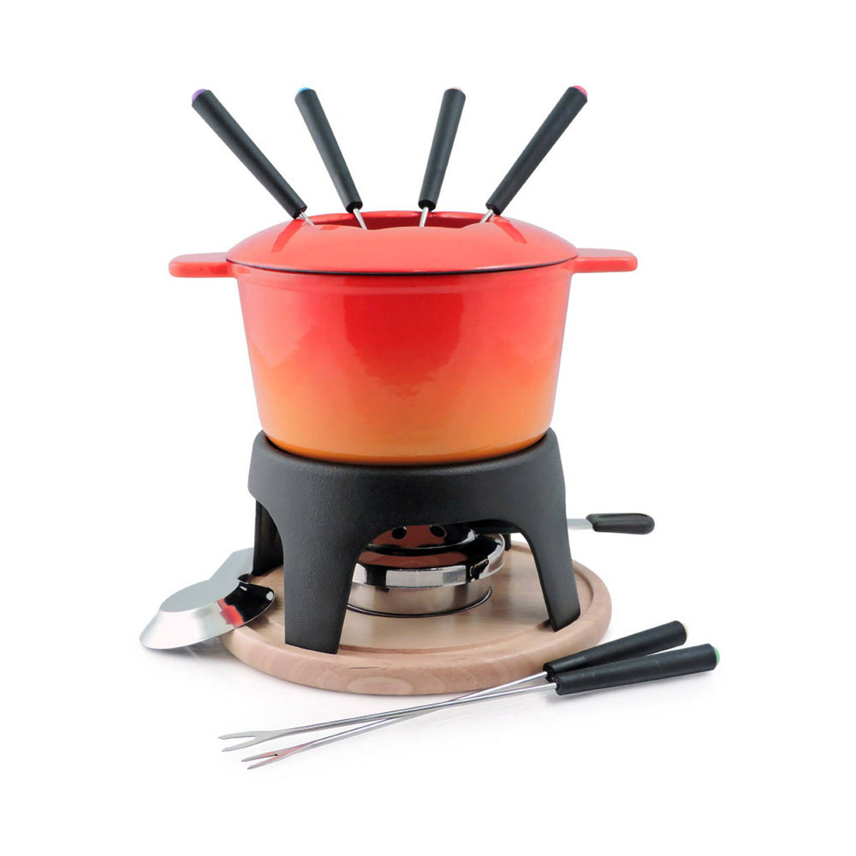 11 Piece Cast Iron Fondue Set F656803