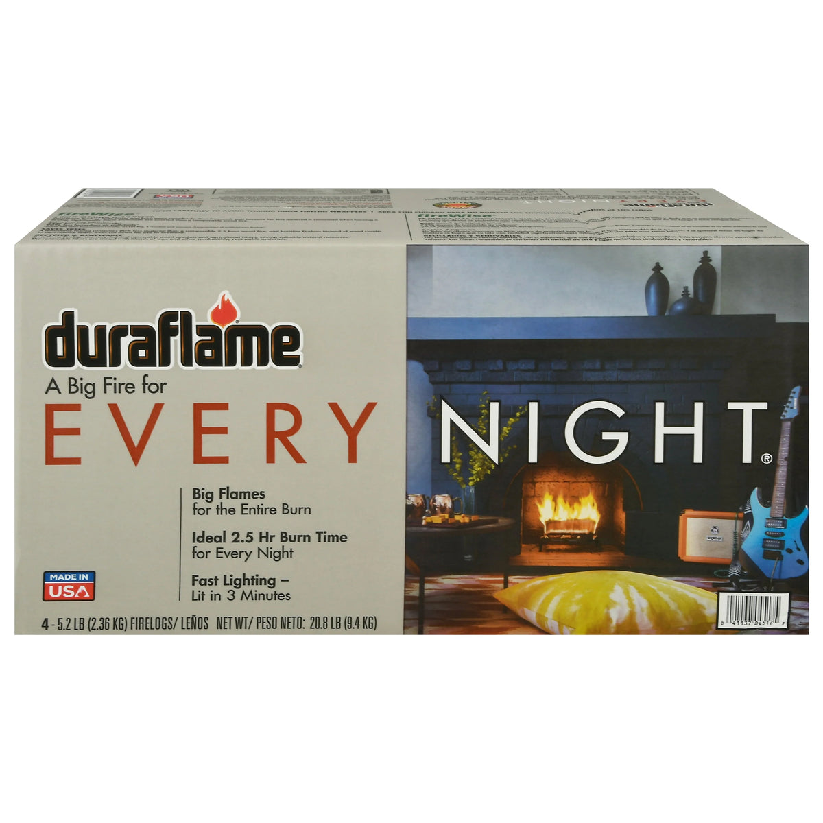 5.2 lb Firelogs, 4 Logs per Case, 2.5 Hour Large Fire N7784