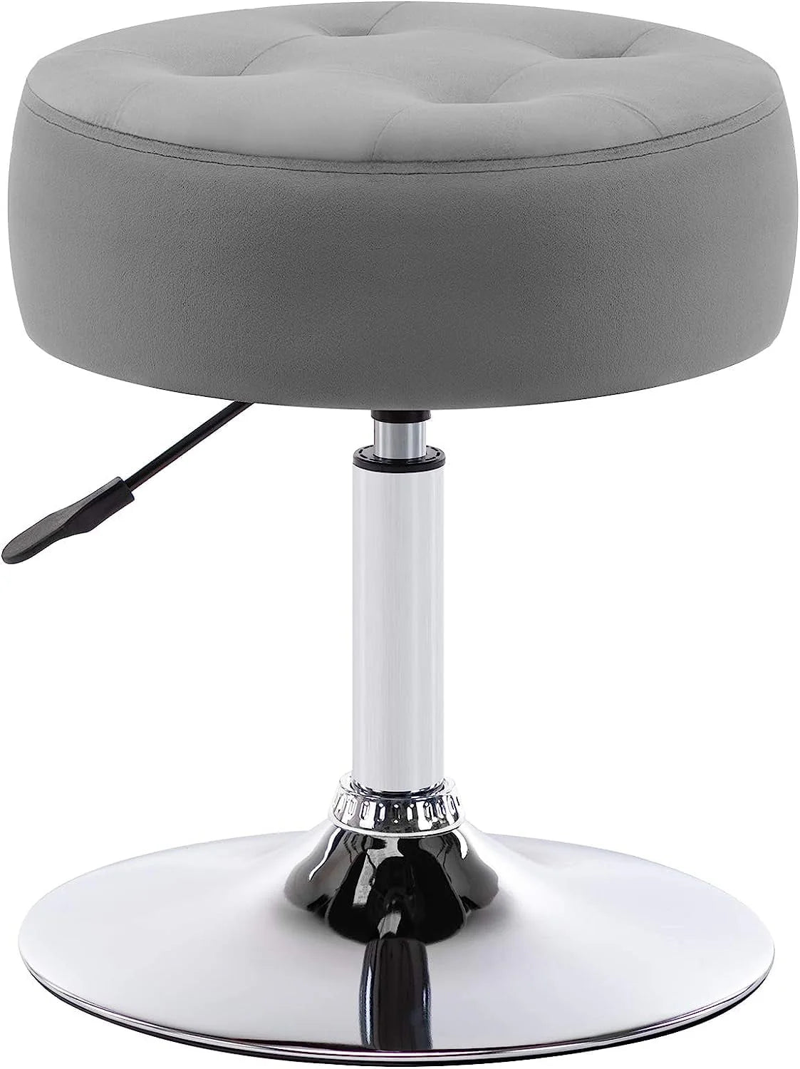 White Swivel PU Leather Vanity Stool W71068