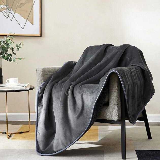 Grey Sherpa Waterproof Leakproof Dog Blanket L969284