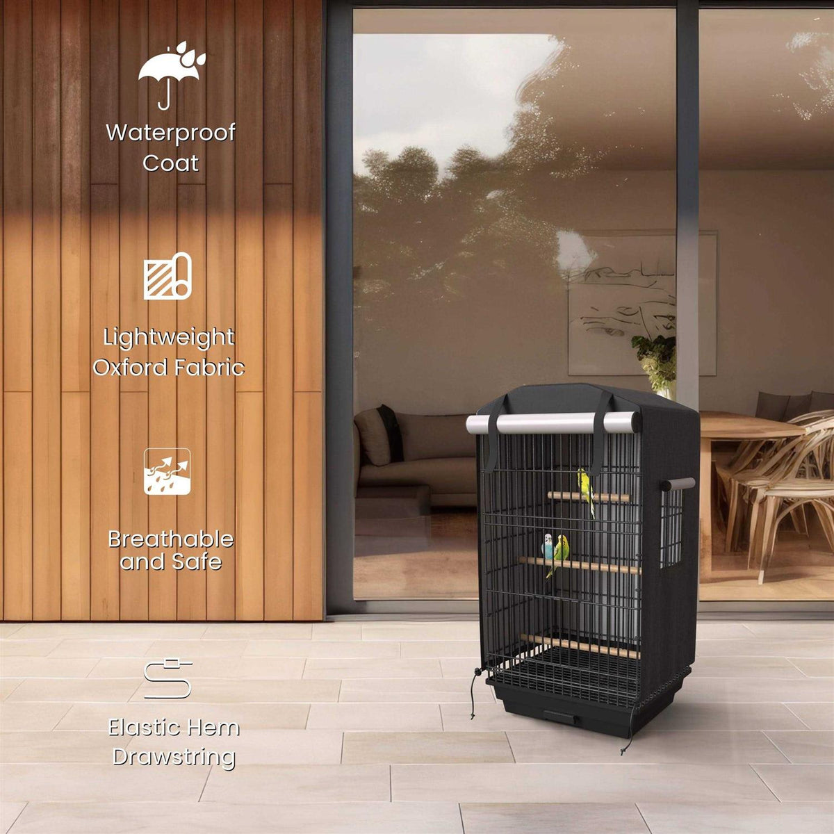 Blackout Bird Cage Cover 51 inch x 38 inch x 23.5 inch Q205275