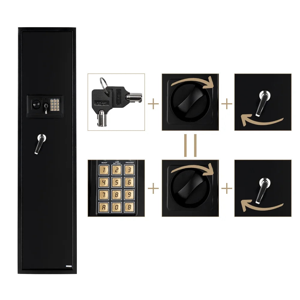 Gun Safe Cabinet with Digital Keypad for 5 Rifles A939657