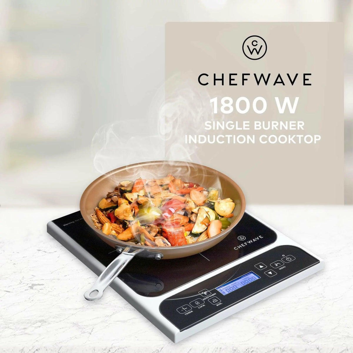 1800W Portable Induction Cooktop with Fry Pan D132