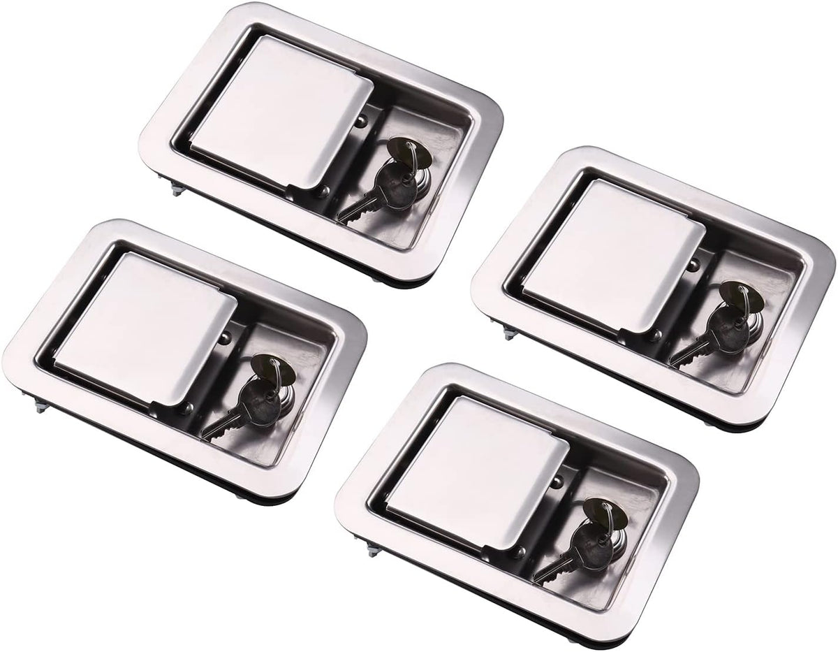 4Pcs Trailer Toolbox Lock RV Handle Latch with Same Keys L3687