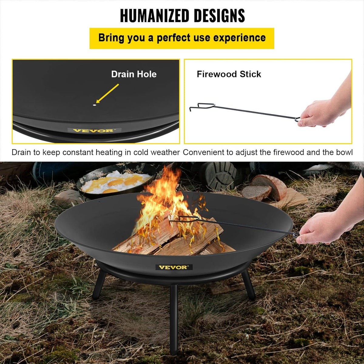 22-Inch Round Carbon Steel Fire Pit Bowl X27982