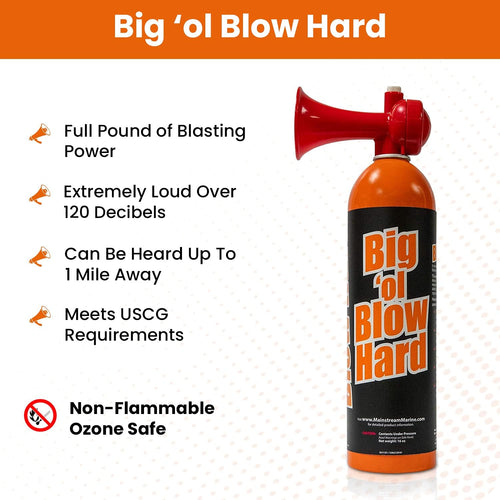 16oz Marine-Grade Air Horn Pack of 2 W156