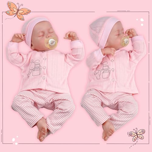 18 Inch Soft Body Realistic Newborn Baby Dolls with Clothes and Toy Accessories E109
