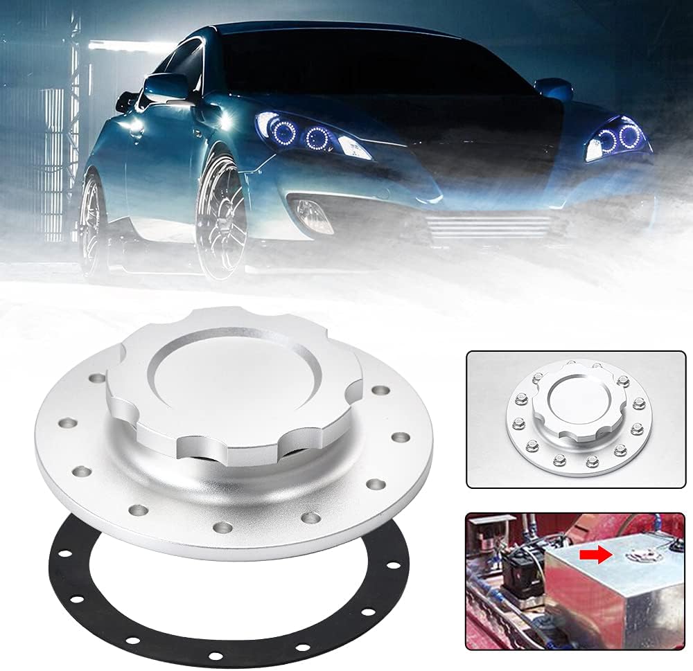 Billet Aluminum Fuel Cell Gas Cap with 12 Hole Bung and Gasket P951