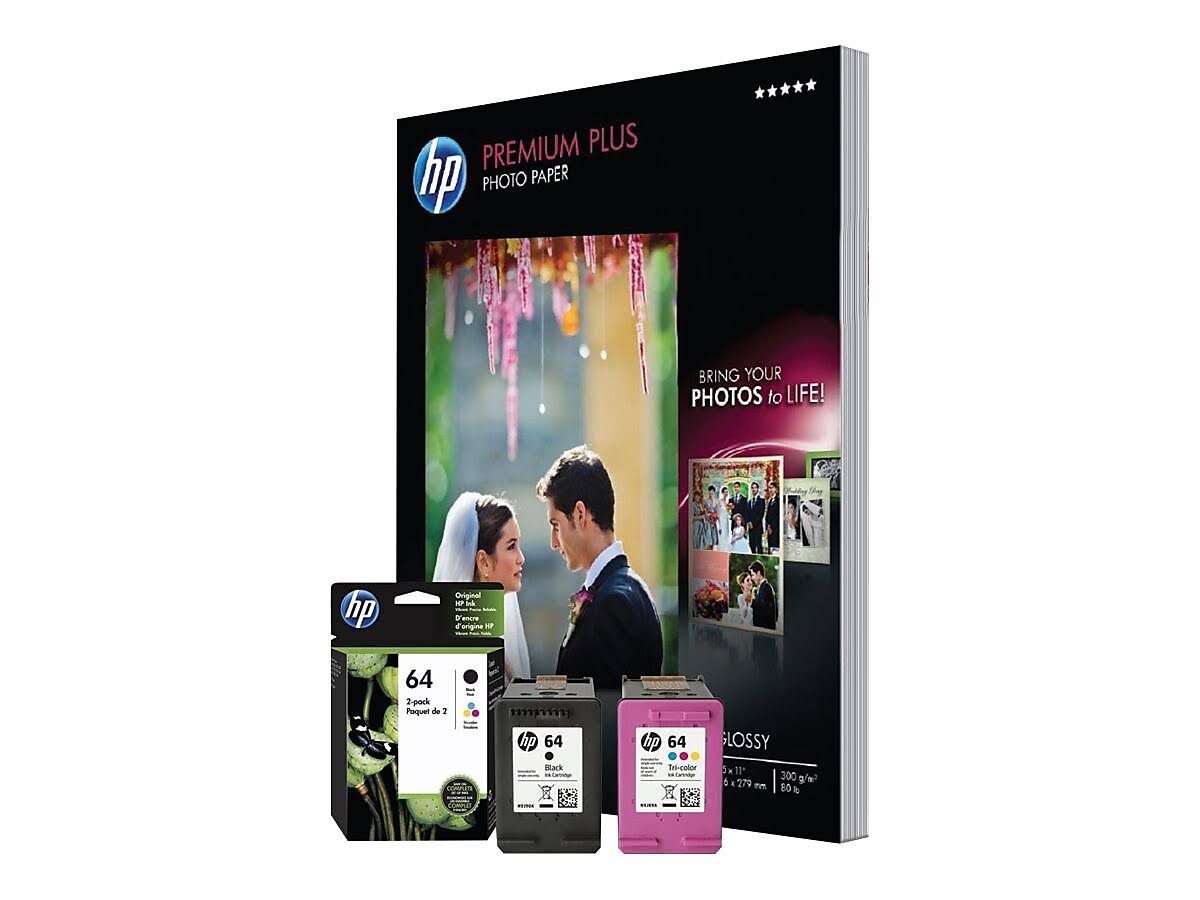 HP 64 Ink and Photo Paper Value Pack A813