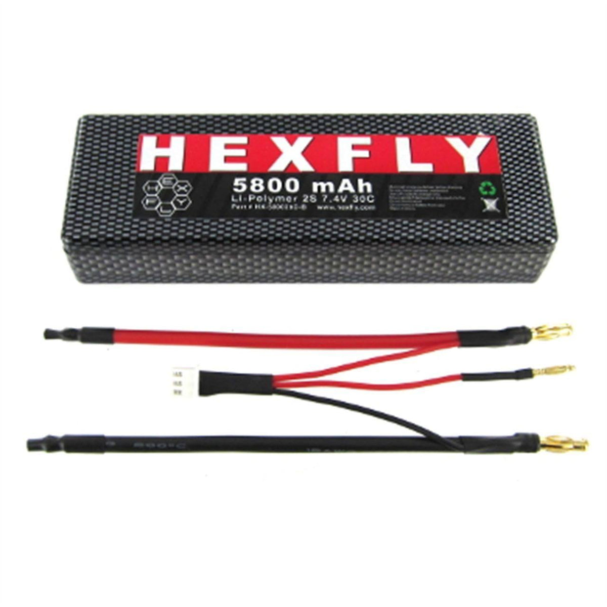 7.4V 2S 30C 5800 Lipo Battery U69719