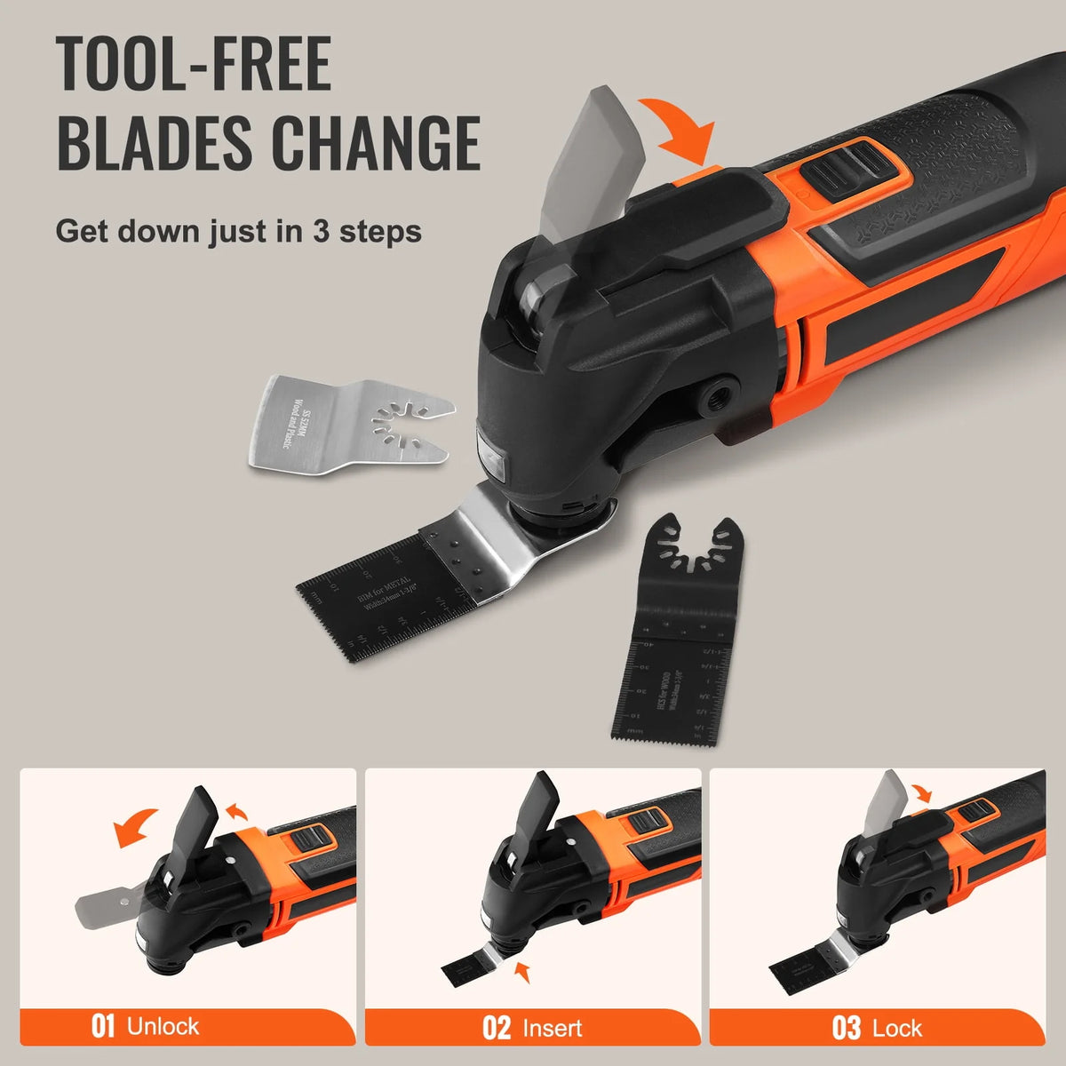 Oscillating Multi Tool 11000-22000 OPM 6 Variable Speeds C942950