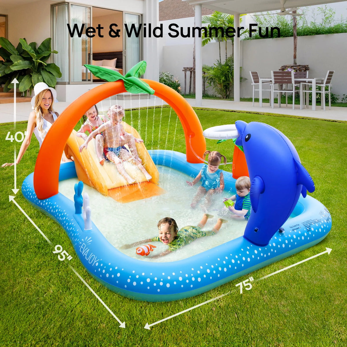 Inflatable Rectangular Swimming Pool E3441