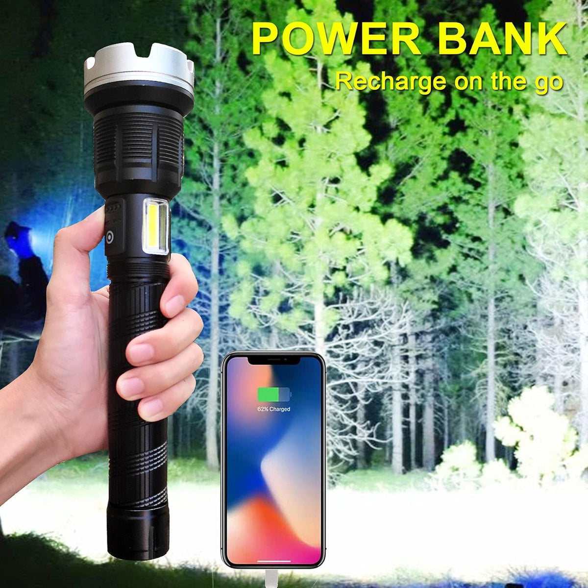 Rechargeable Zoomable Flashlight T88705