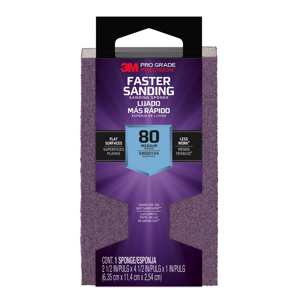 80 Grit Medium Block Sanding Sponge (Case of 12) A2084