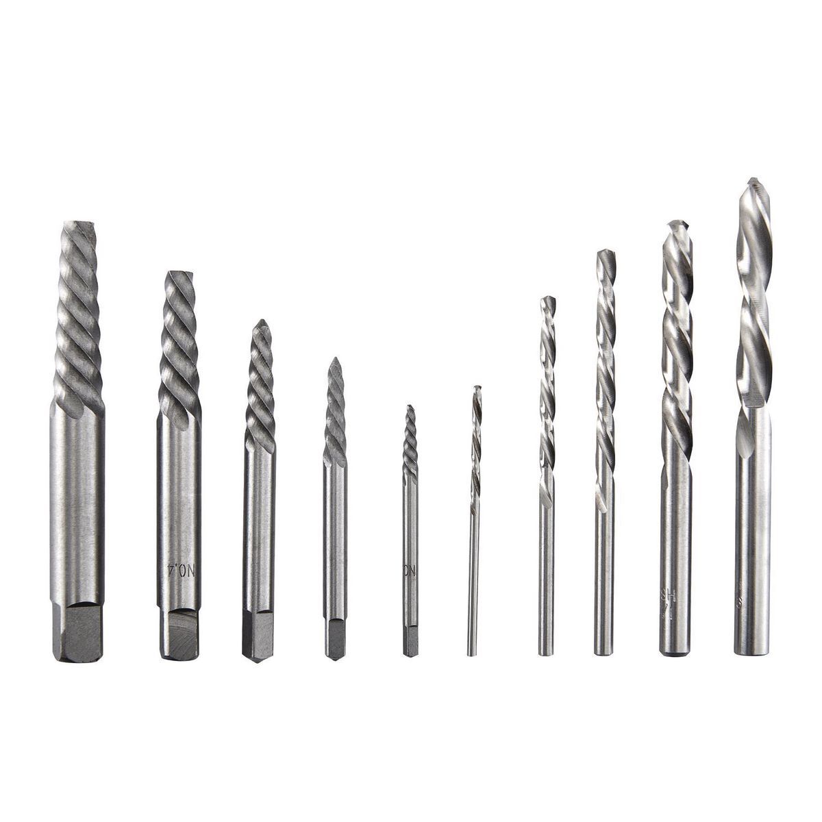 Screw Extractor and Left-Hand Drill Bit Combo Set, 10-Piece C3848