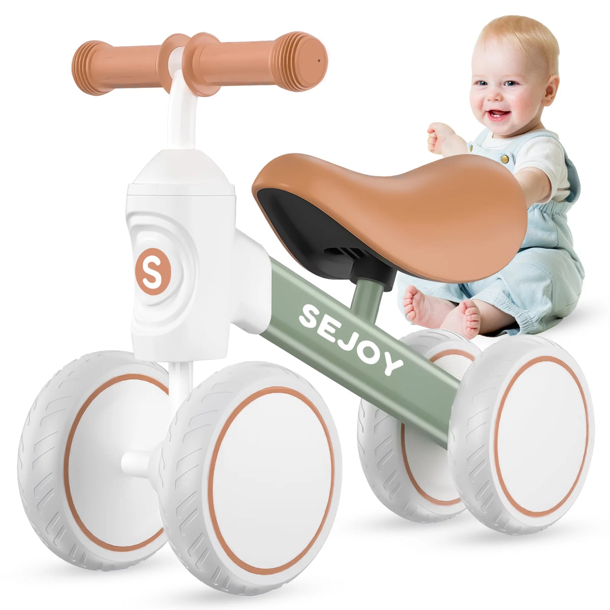 Baby Balance Bike 4 Wheels Toddler Walker E15346