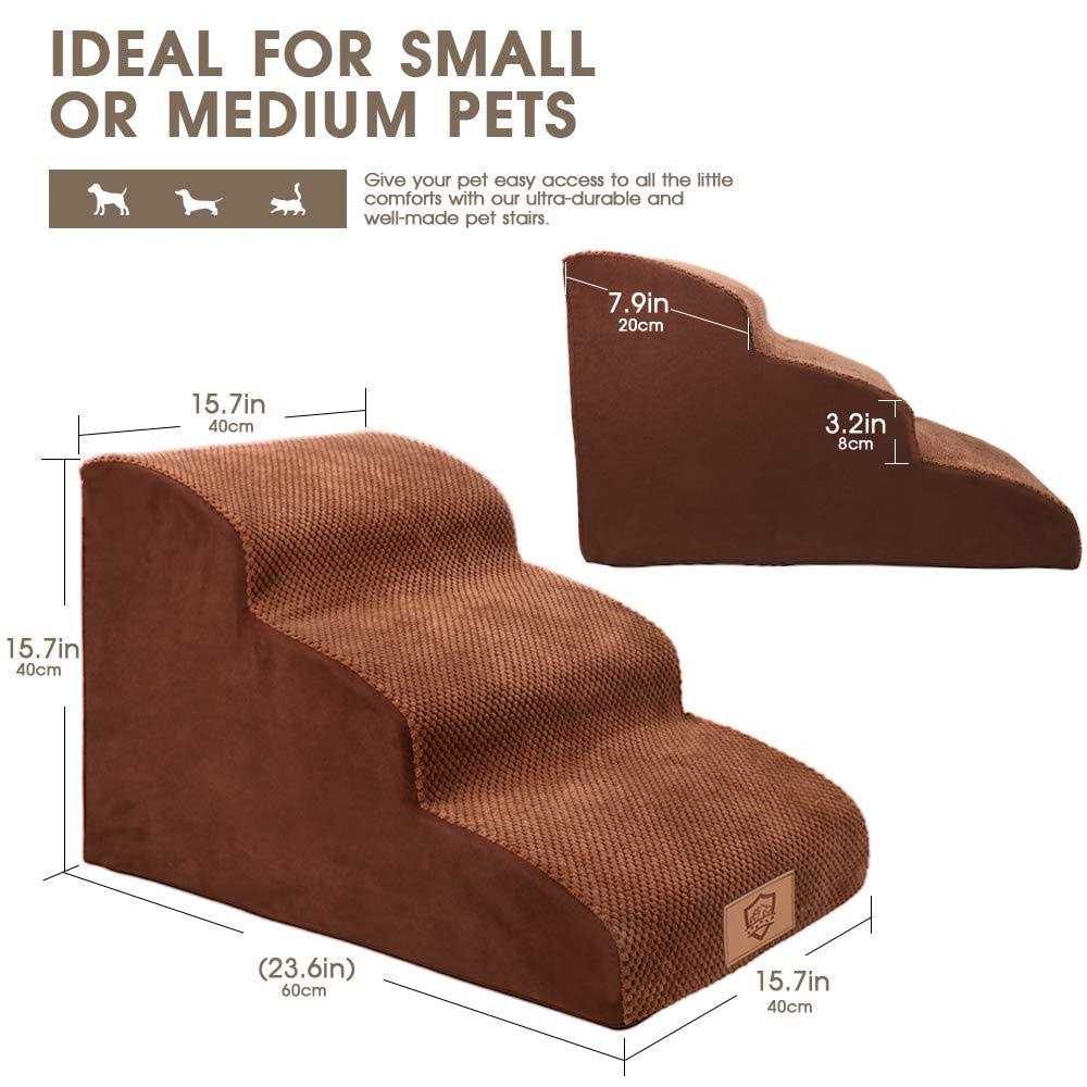 3 Tiers Non-Slip High Density Foam Dog Steps Z901