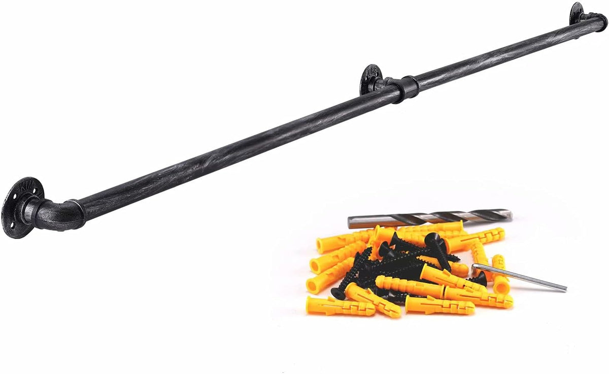 10FT Matte Black Metal Stair Handrail M504510