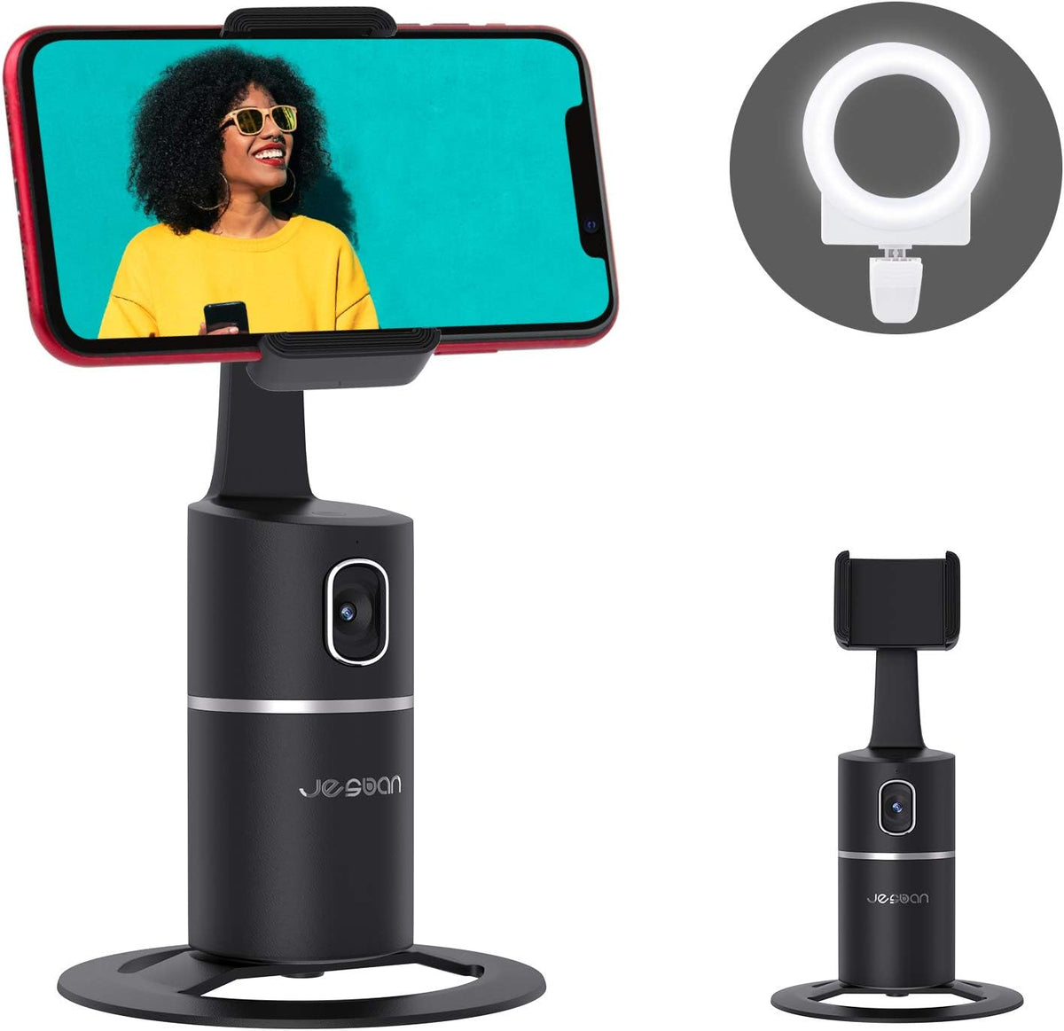 360° Rotation Phone Camera Mount with Selfie Ring Light Q69892
